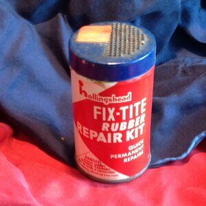 #8131 VINTAGE UNIVERSAL FIX-TITE RUBBER REPAIR KIT IN TIN CAN